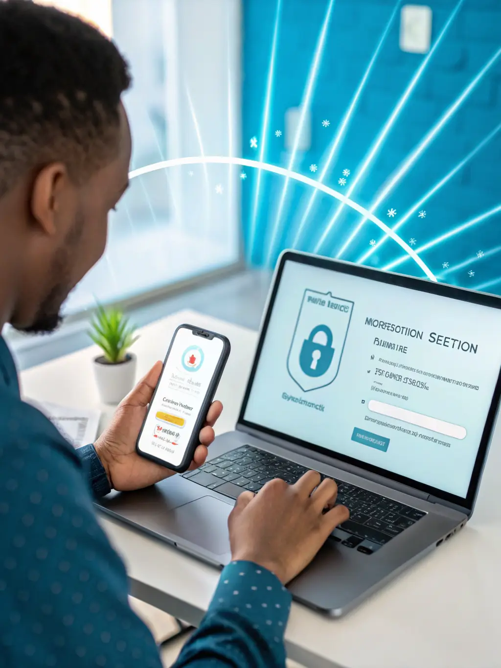 A visual representation of Keepaas multi-factor authentication (MFA) setup, showing options like authenticator app, SMS verification, or biometric authentication for added security.